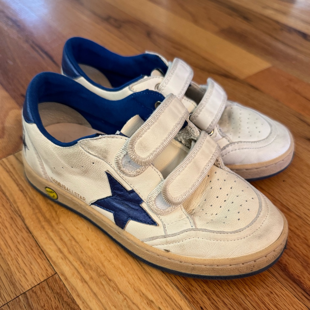 Ball Star Young With Blue Metallic Leather Star And Heel Tab Kids 32/1